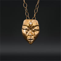 The Seer - Bronze Pendant with Lab Diamond