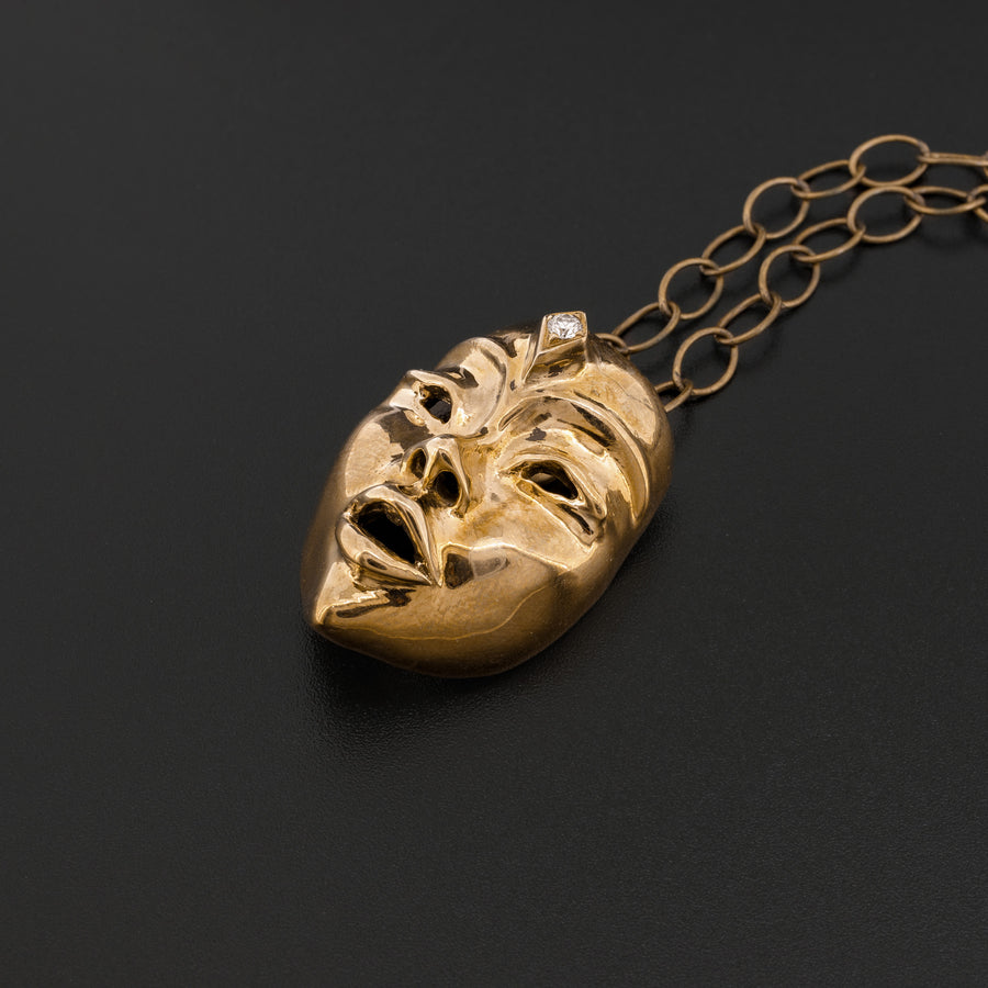 The Seer - Bronze Pendant with Lab Diamond