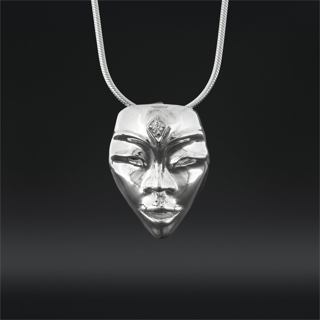 The Seer - Silver Pendant with Lab Diamond