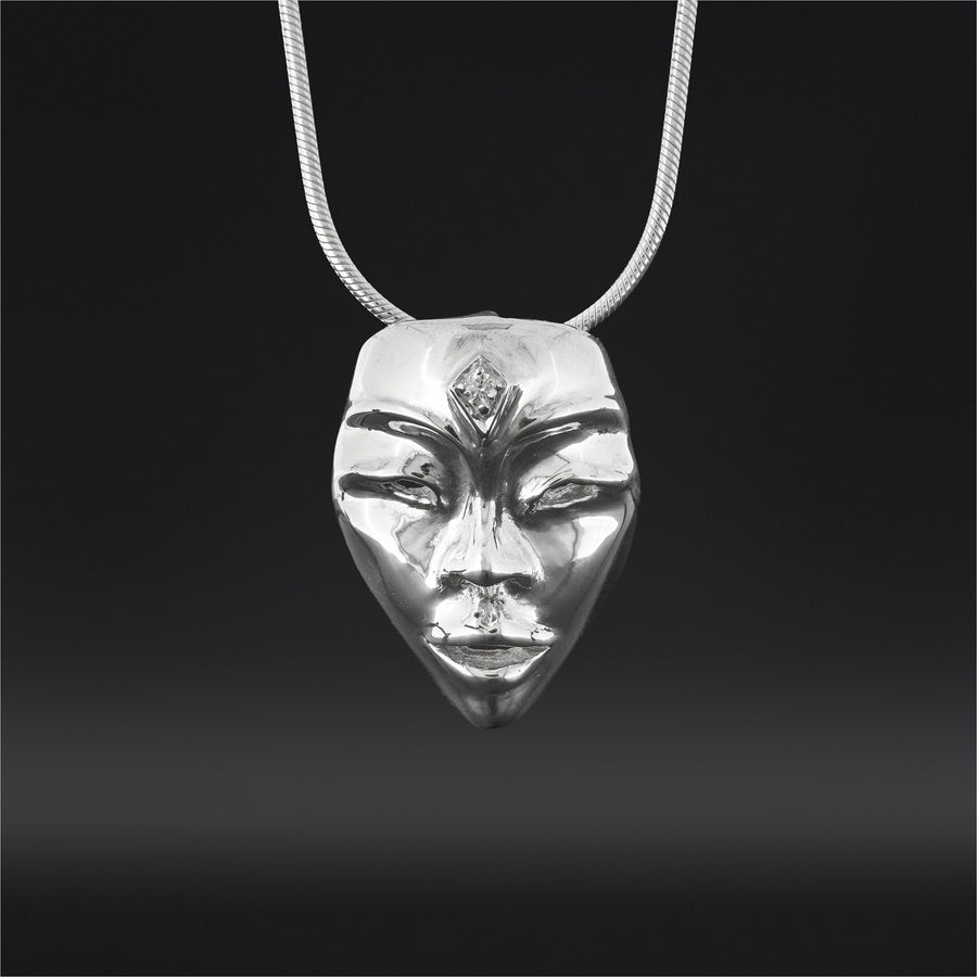 The Seer - Silver Pendant with Lab Diamond
