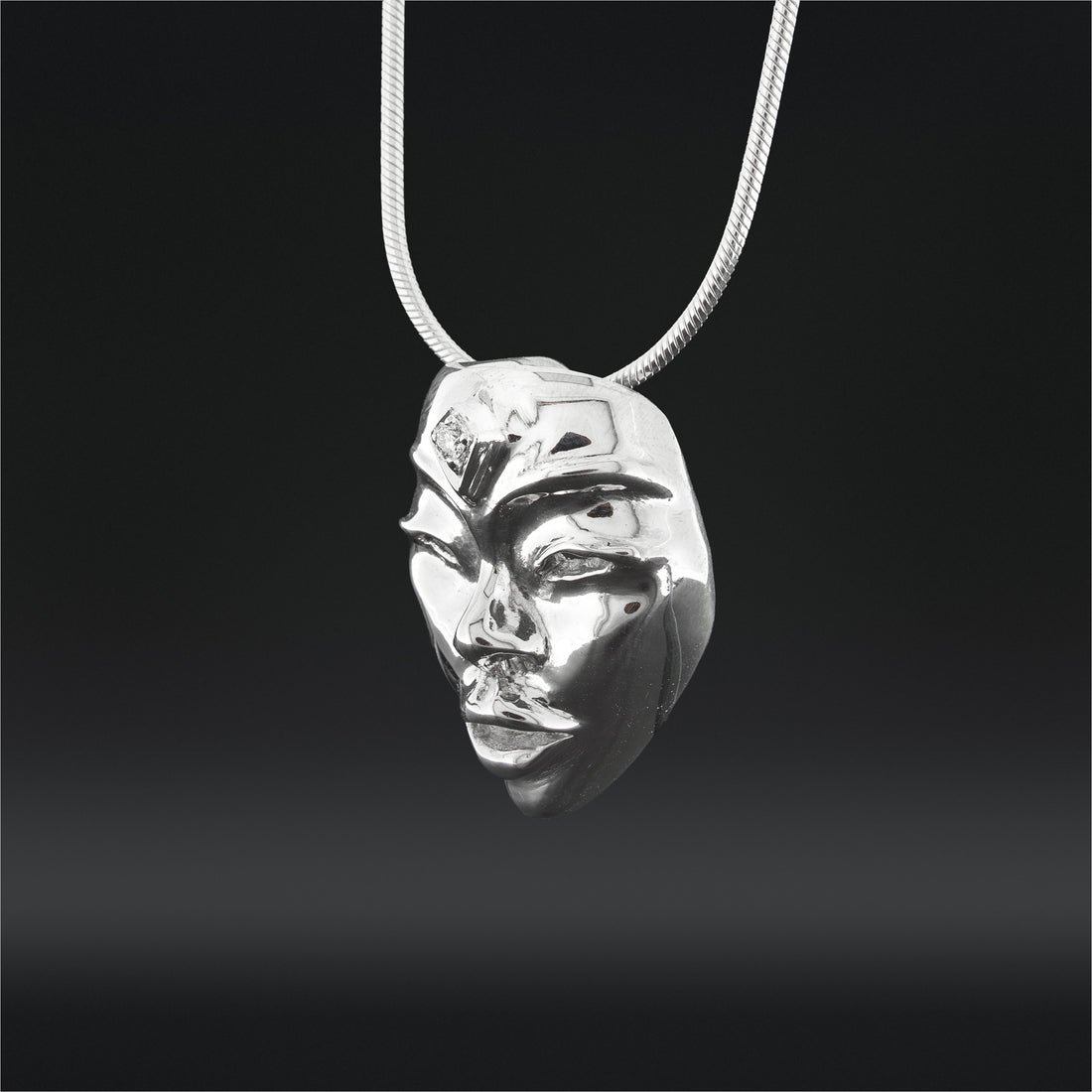 The Seer - Silver Pendant with Lab Diamond