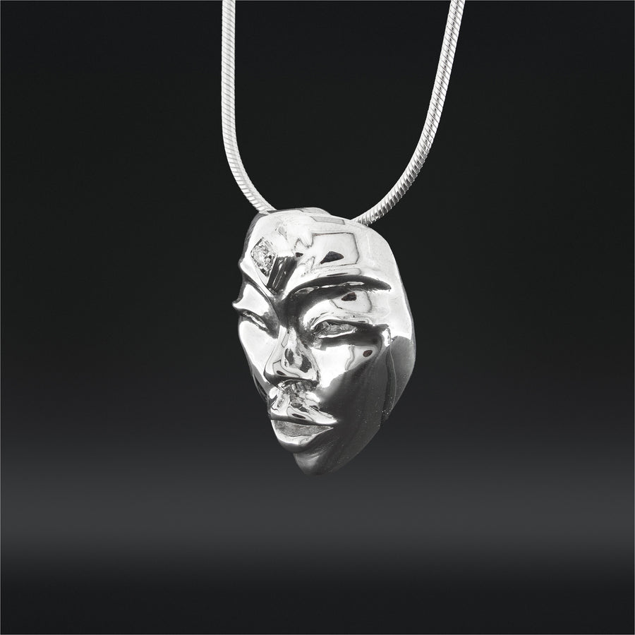 The Seer - Silver Pendant with Lab Diamond