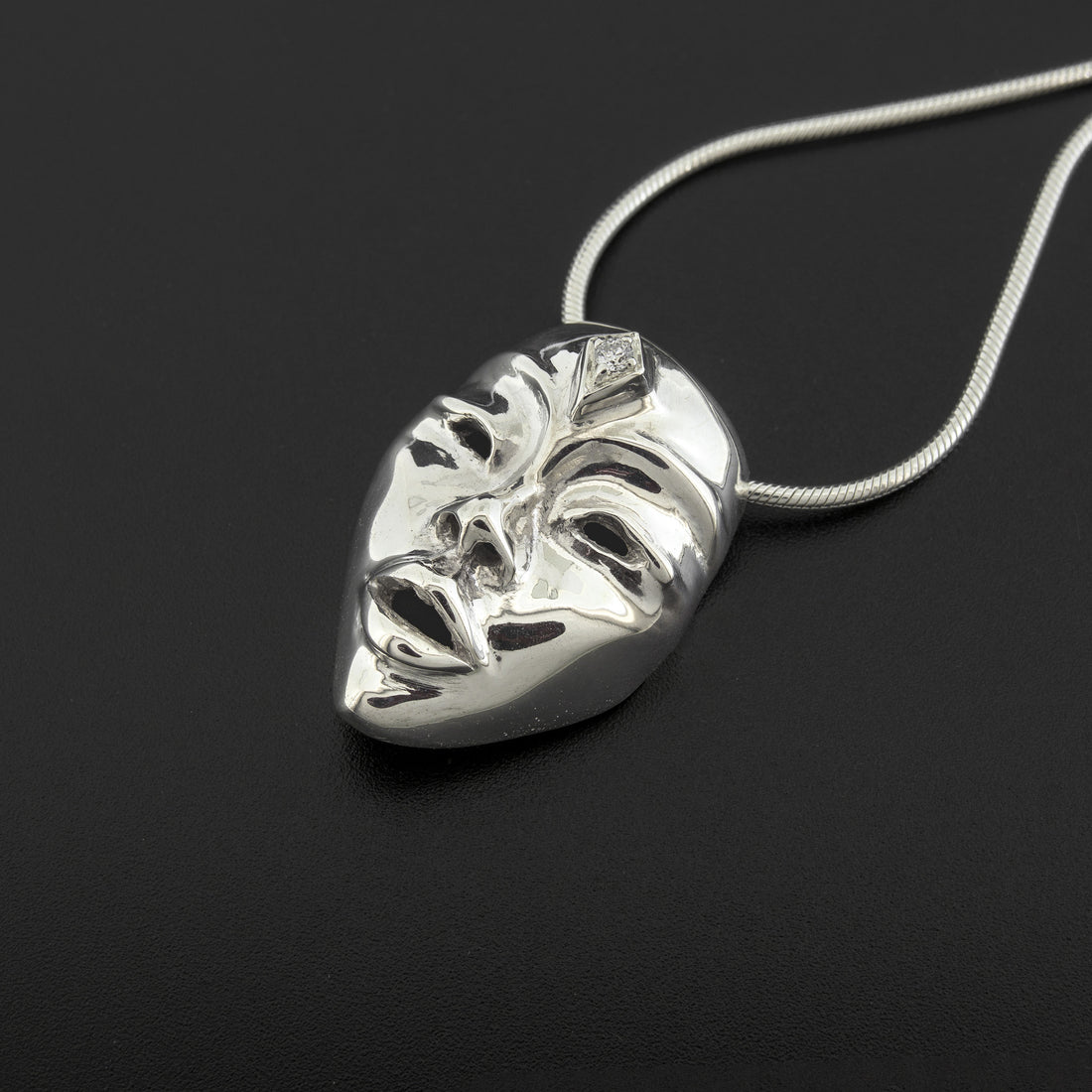 The Seer - Silver Pendant with Lab Diamond