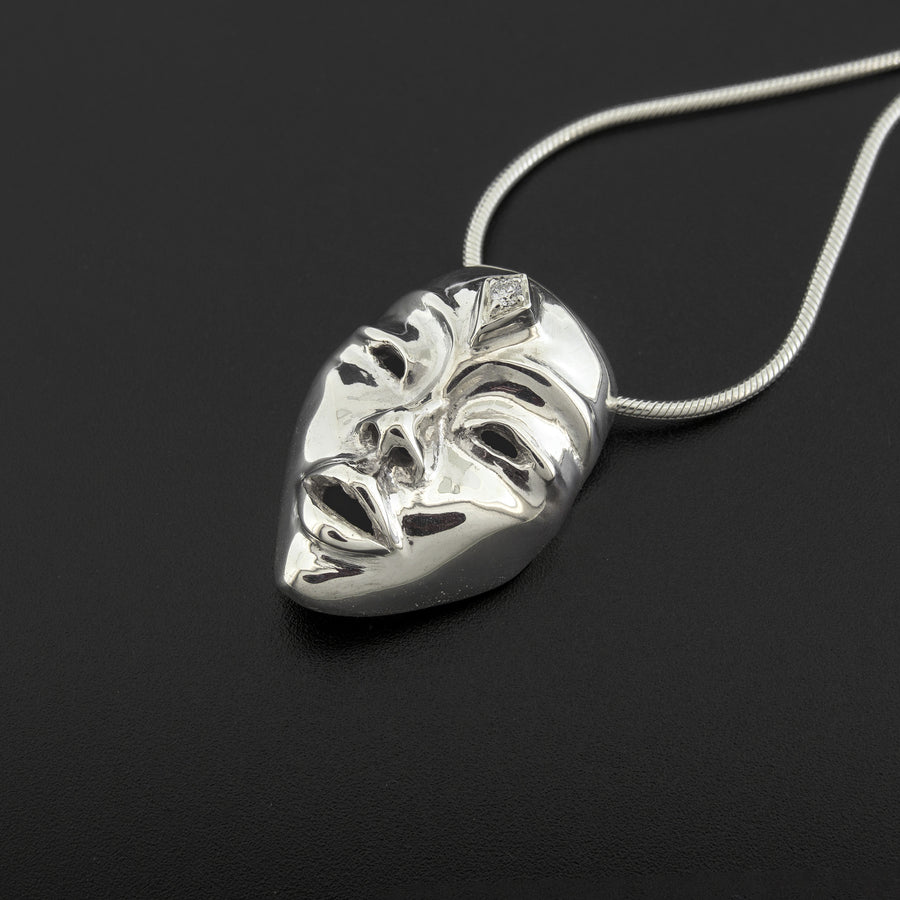 The Seer - Silver Pendant with Lab Diamond
