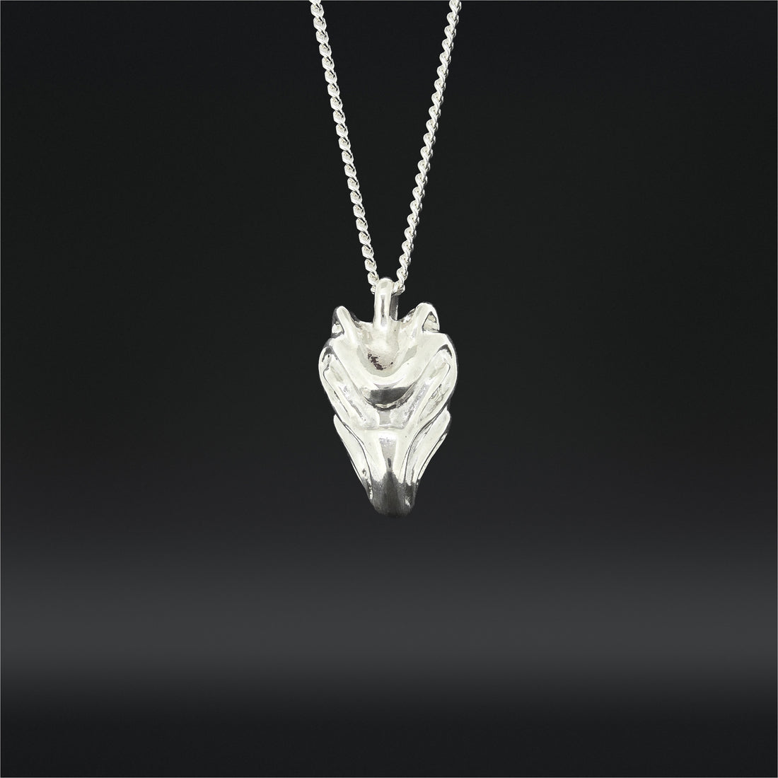 Raven - Silver Pendant with Cultured Diamonds