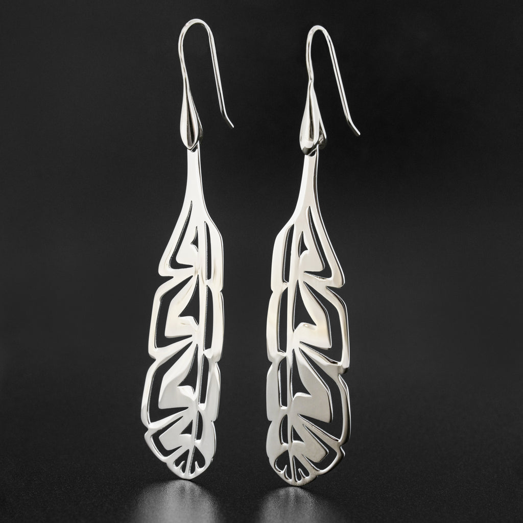 Matriarch Feathers - Silver Earrings