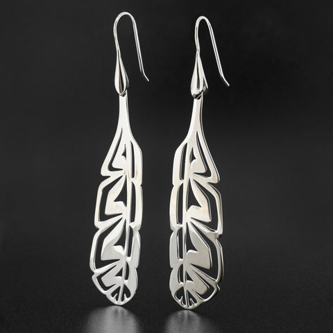 Matriarch Feathers - Silver Earrings