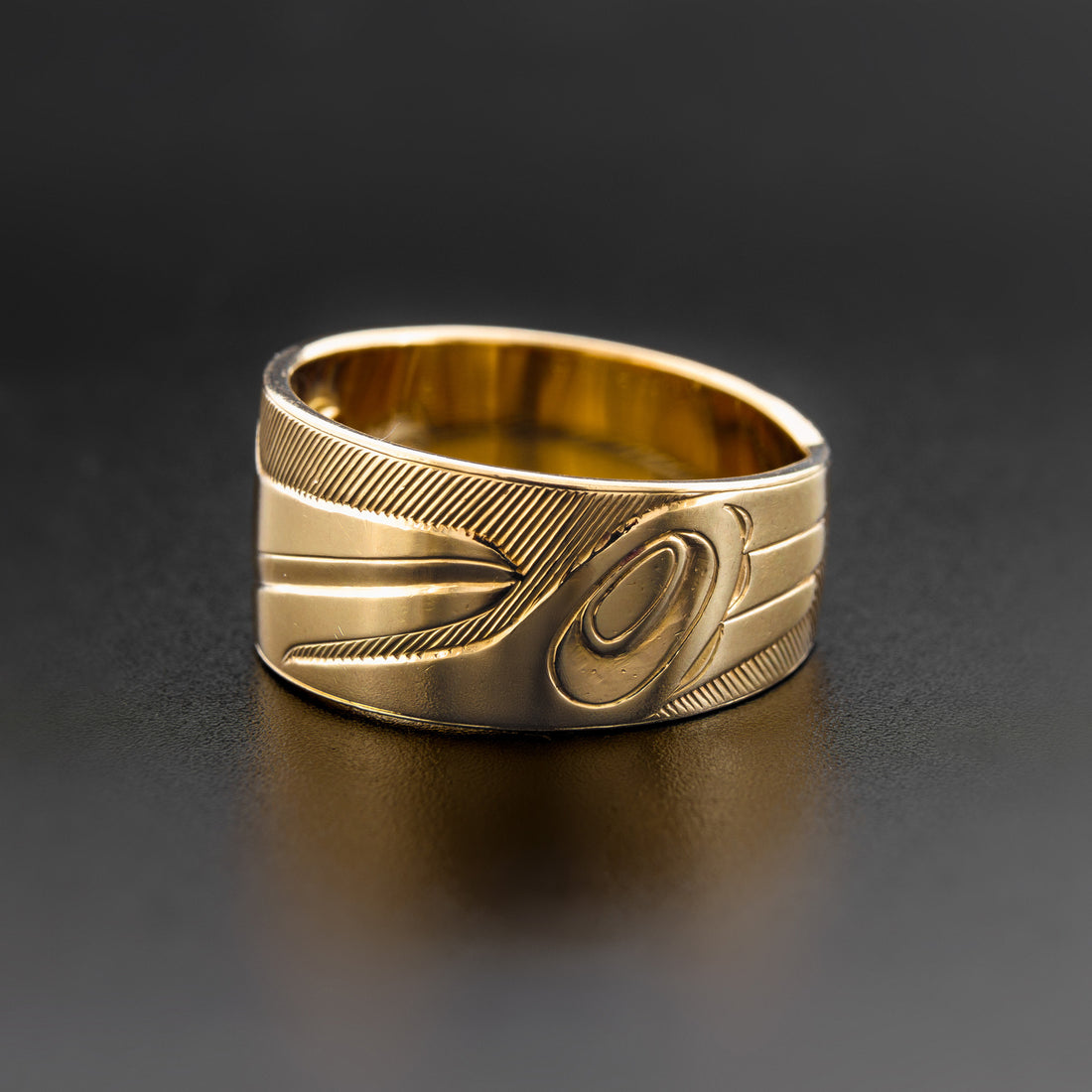Hummingbird - 14k Gold Ring with Diamond