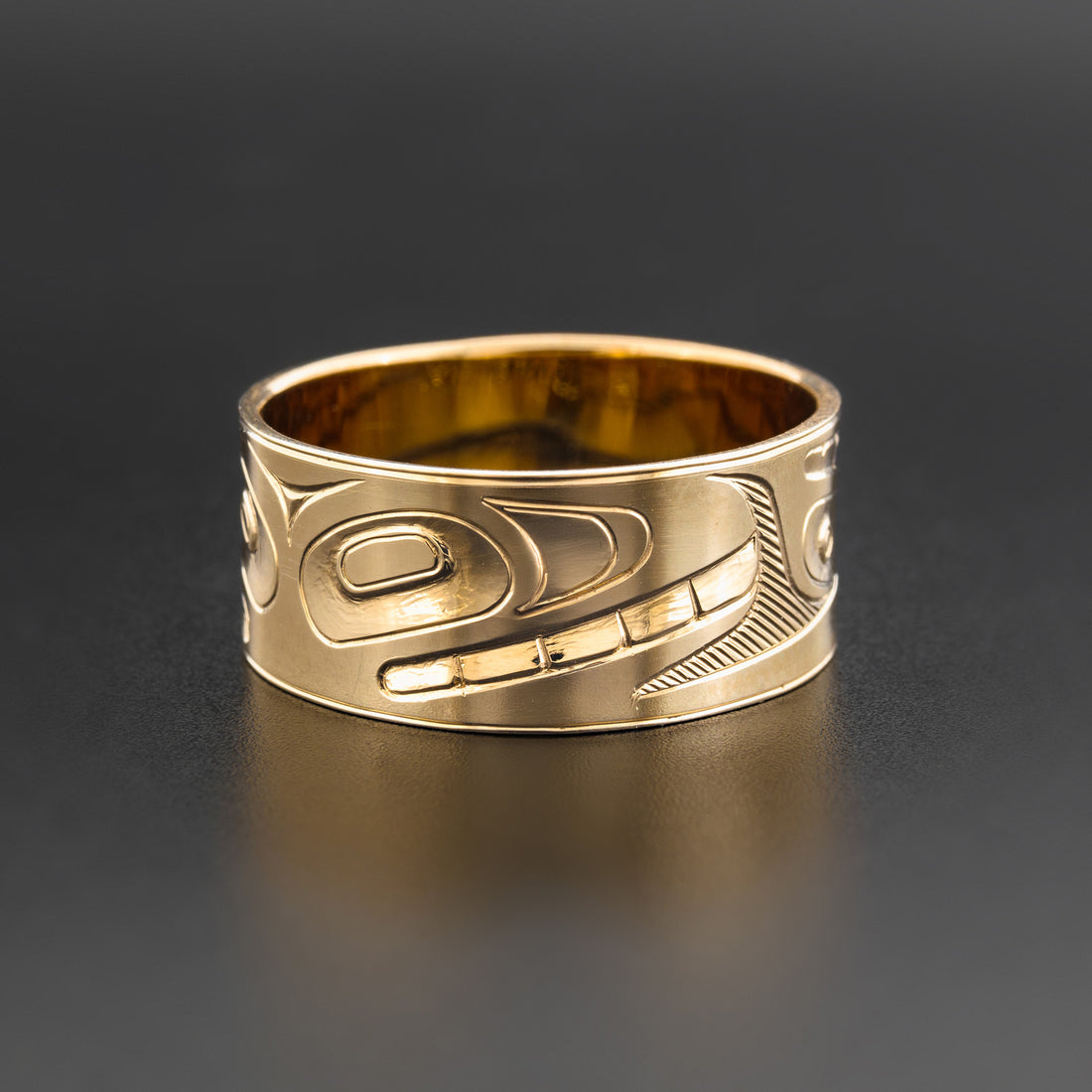 Raven-Finned Killerwhale - 14k Gold Ring