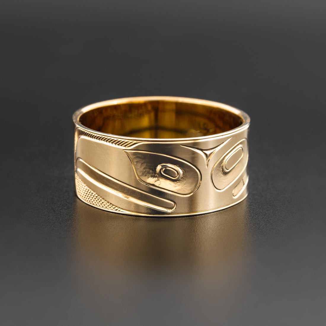 Raven-Finned Killerwhale - 14k Gold Ring