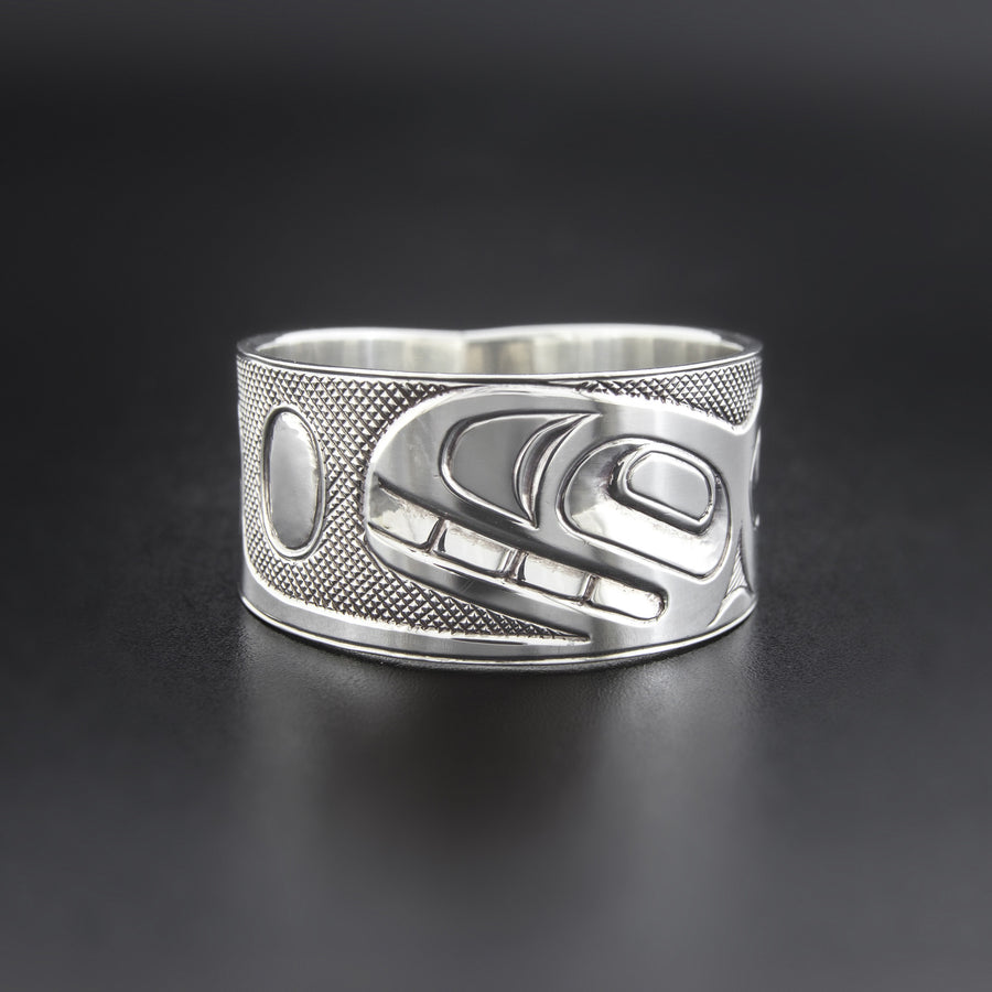 Raven-Finned Killerwhale - Silver Ring