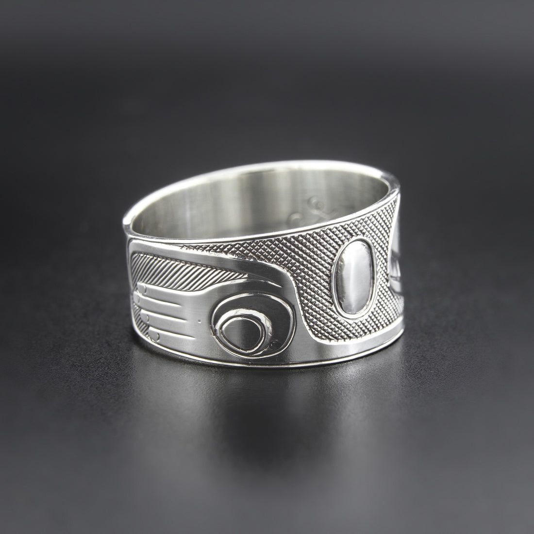 Raven-Finned Killerwhale - Silver Ring