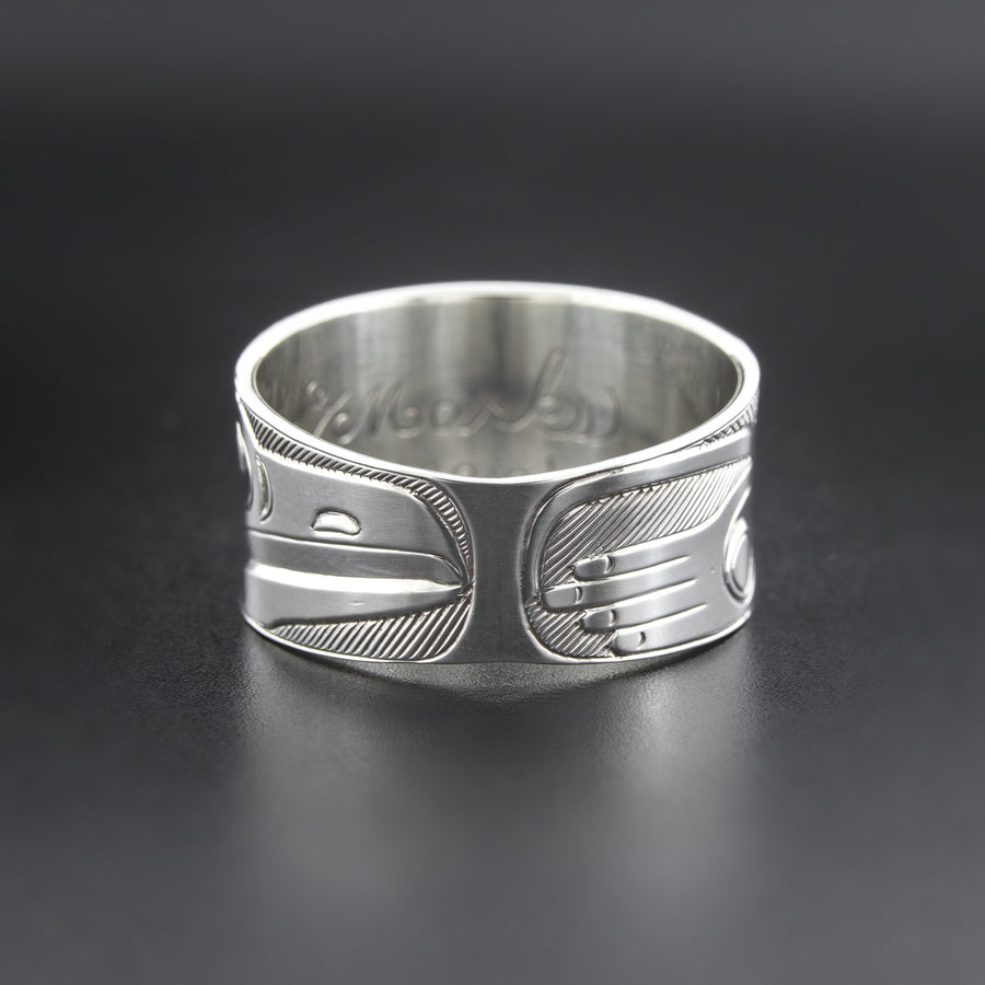 Raven-Finned Killerwhale - Silver Ring