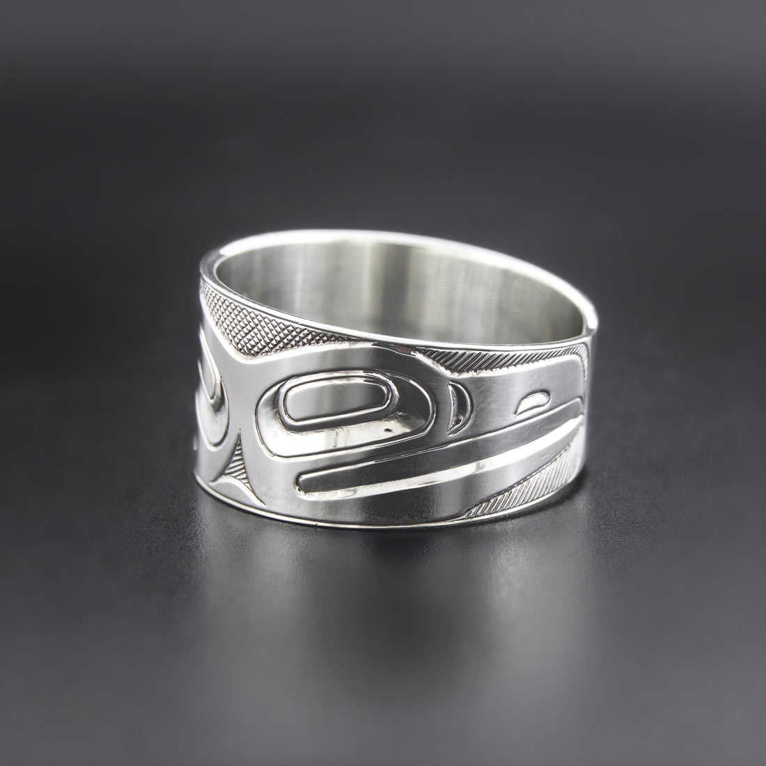 Raven-Finned Killerwhale - Silver Ring