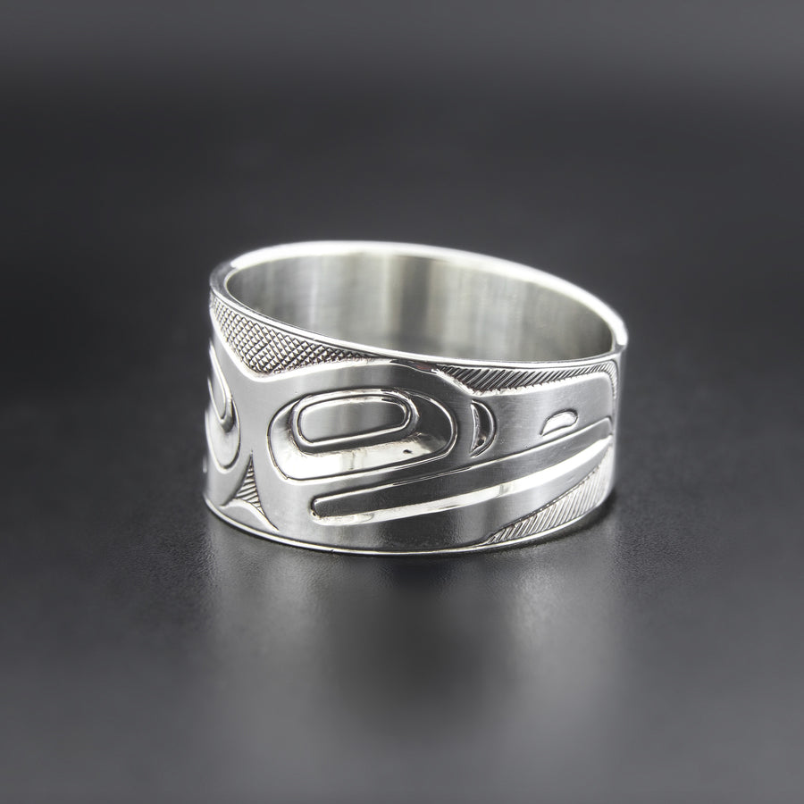 Raven-Finned Killerwhale - Silver Ring