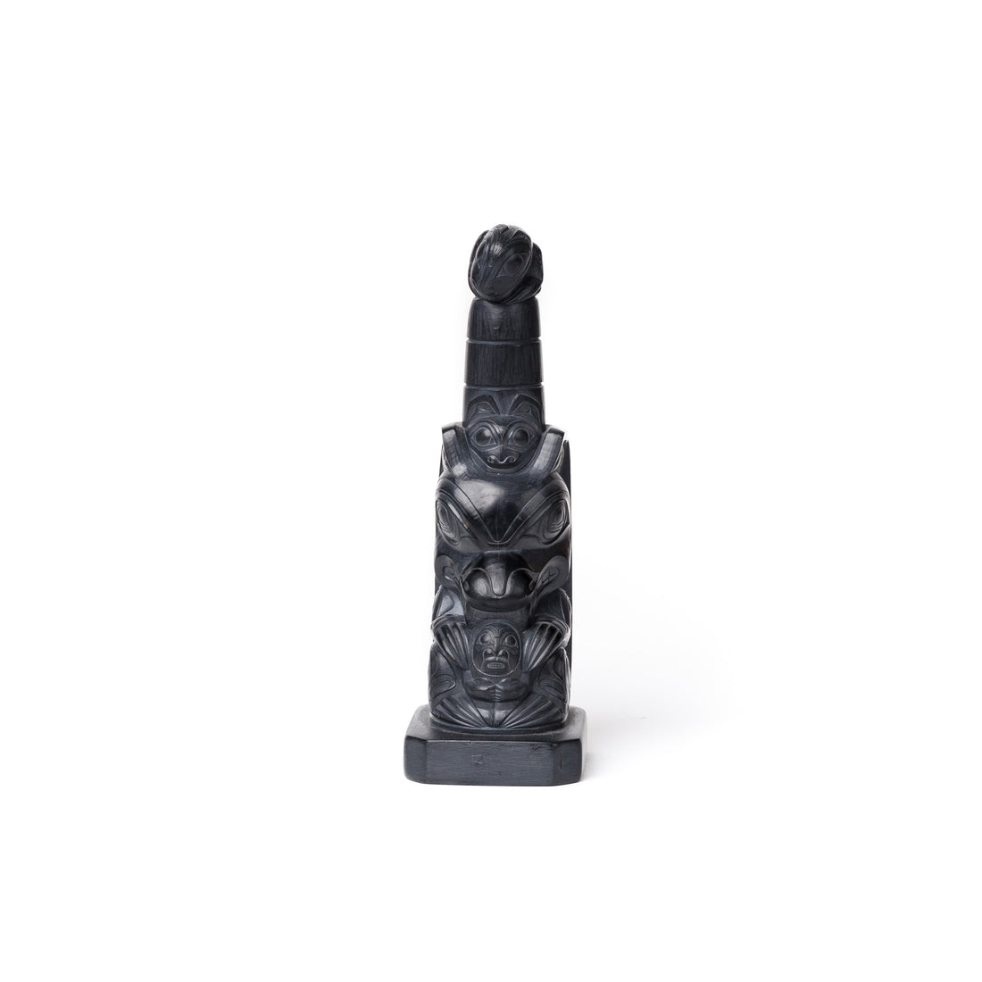Bear Prince Holding Bear Mother - Argillite Model Pole