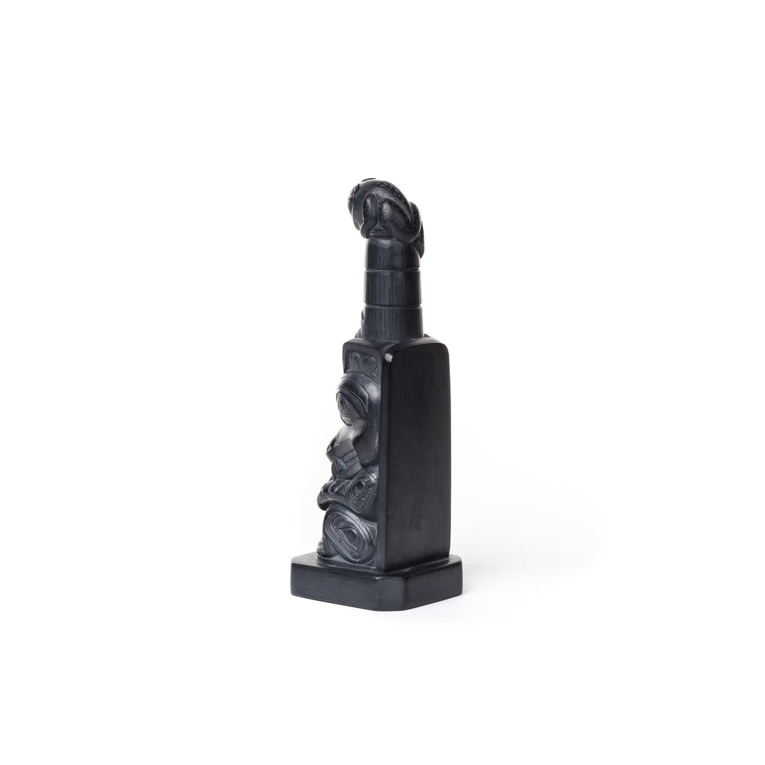 Bear Prince Holding Bear Mother - Argillite Model Pole