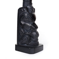 Bear Prince Holding Bear Mother - Argillite Model Pole