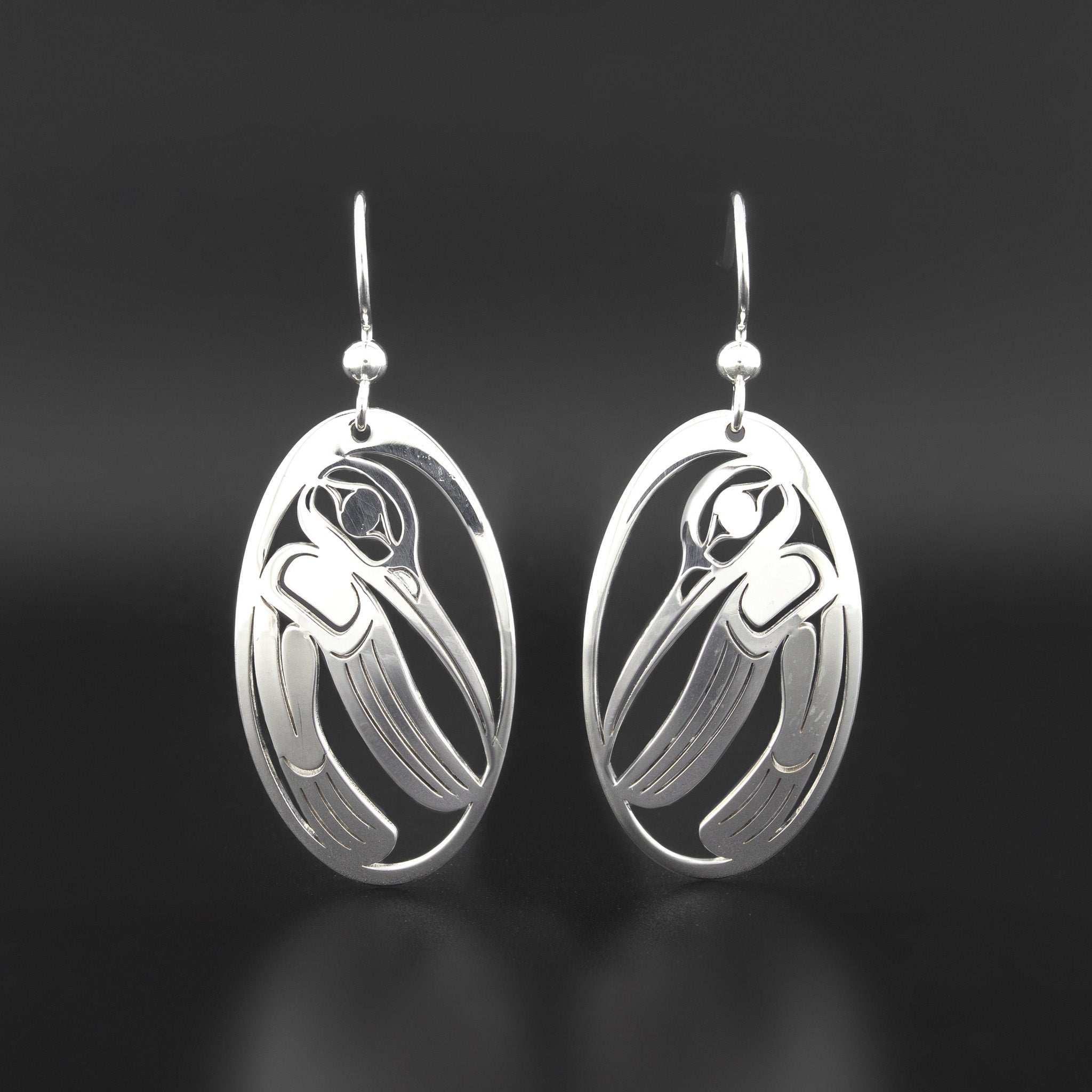 Hummingbird - Silver Earrings – Lattimer Gallery