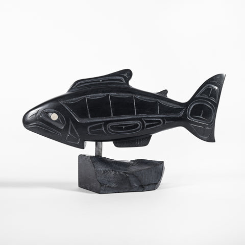 Haida Salmon - Argillite Sculpture