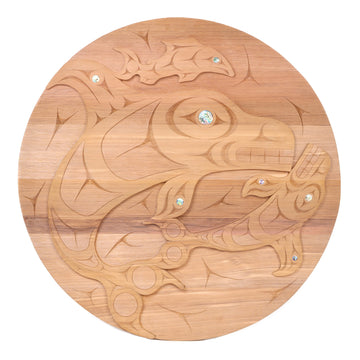 A Mother's Love and Guidance - Red Cedar Panel with Abalone