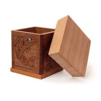 Orca Mother's Teachings - Red Cedar Bentwood Box with Abalone