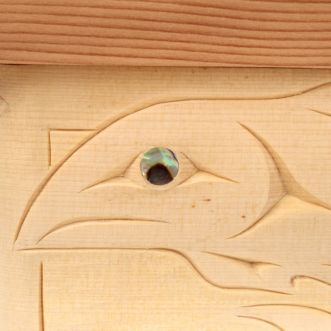Salmon in Four Directions - Cedar Bentwood Box with Abalone