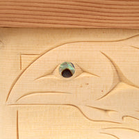Salmon in Four Directions - Cedar Bentwood Box with Abalone