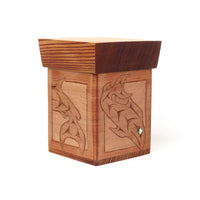 Save Our Salmon - Red Cedar Bentwood Box with Abalone