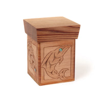 Save Our Salmon - Red Cedar Bentwood Box with Abalone