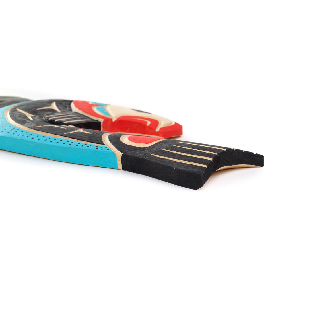 Eagle and Salmon - Yellow Cedar Wall Carving