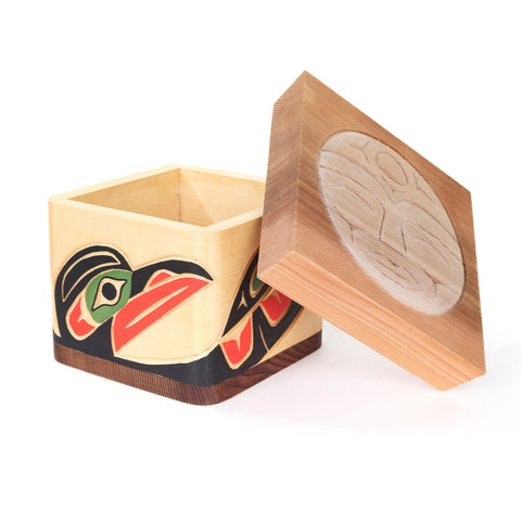 Raven and Moon - Cedar Bentwood Box