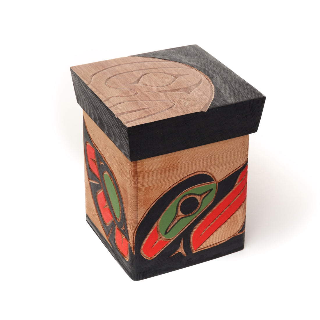 Raven and Moon - Red Cedar Bentwood Box