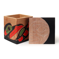 Raven and Moon - Red Cedar Bentwood Box
