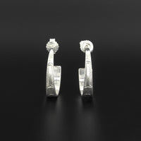 Eagle - Silver Hoop Earrings