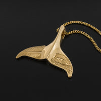 Whale Tail - 14k Gold Pendant