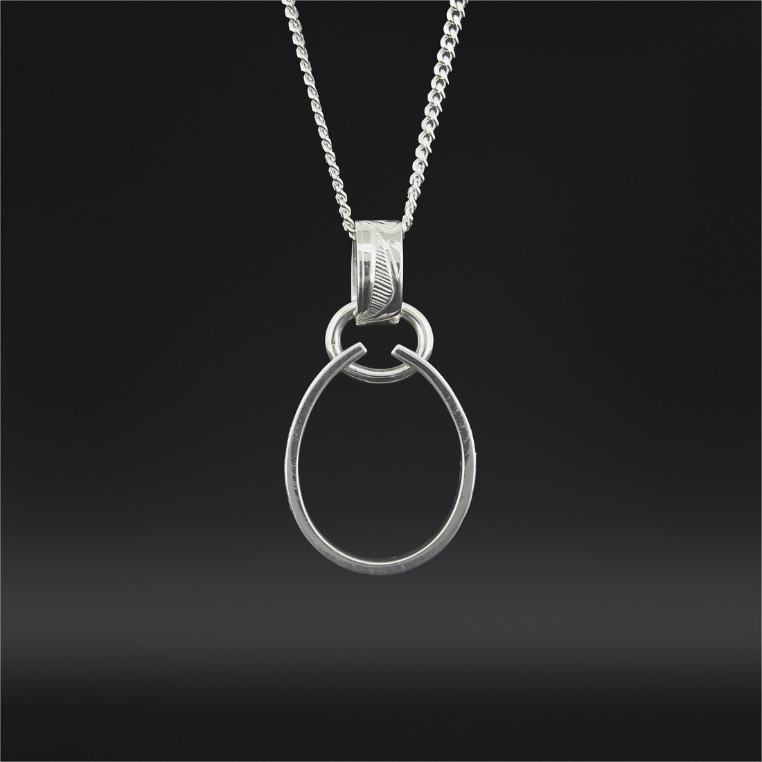 Eagle and Raven - Silver Pendant with Black Diamonds