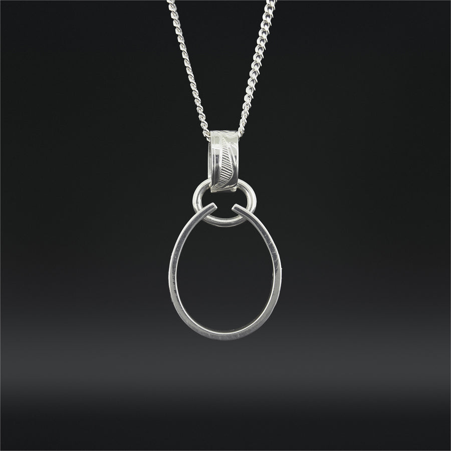 Eagle and Raven - Silver Pendant with Black Diamonds