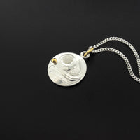 Salmon - Silver Pendant with 14k Gold