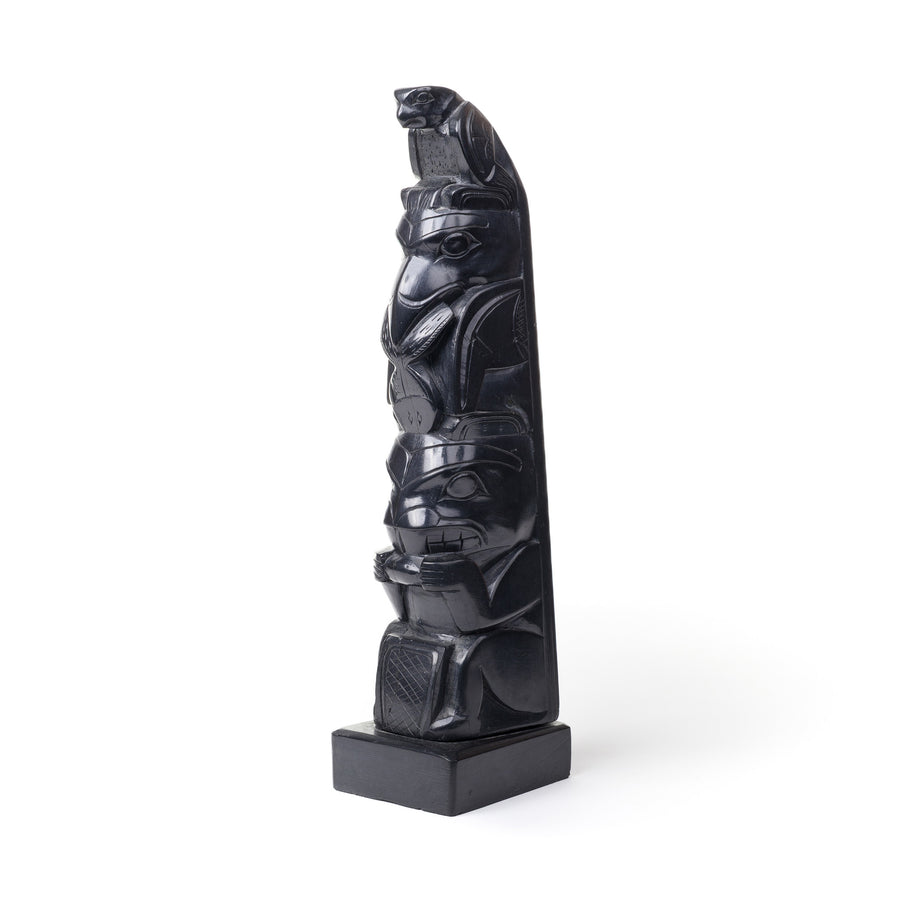 Eagle, Raven, Halibut, and Beaver - Argillite Pole
