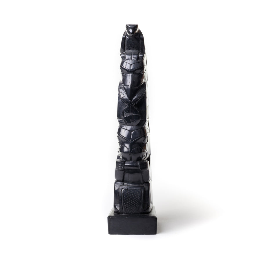 Eagle, Raven, Halibut, and Beaver - Argillite Pole