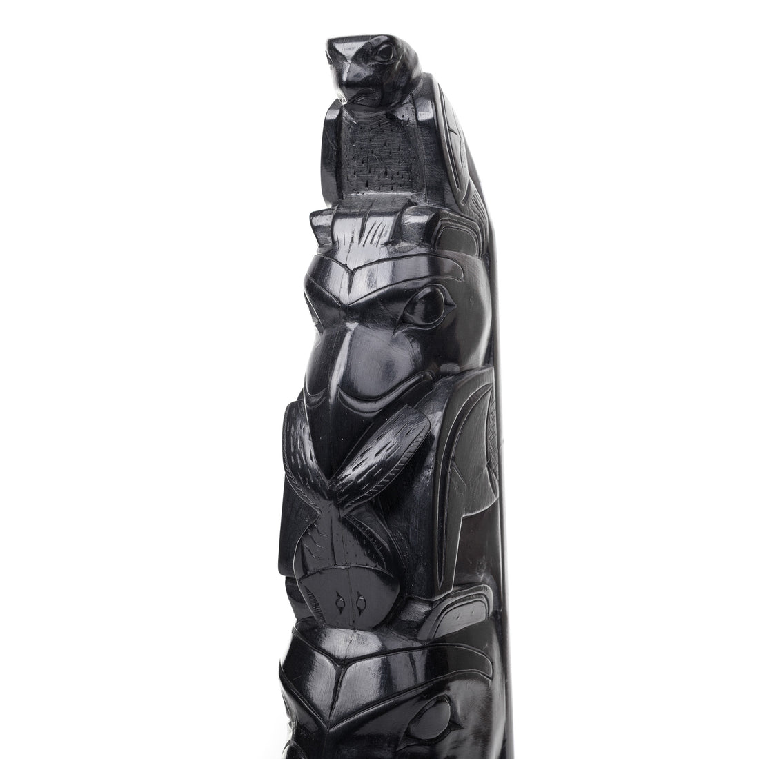 Eagle, Raven, Halibut, and Beaver - Argillite Pole