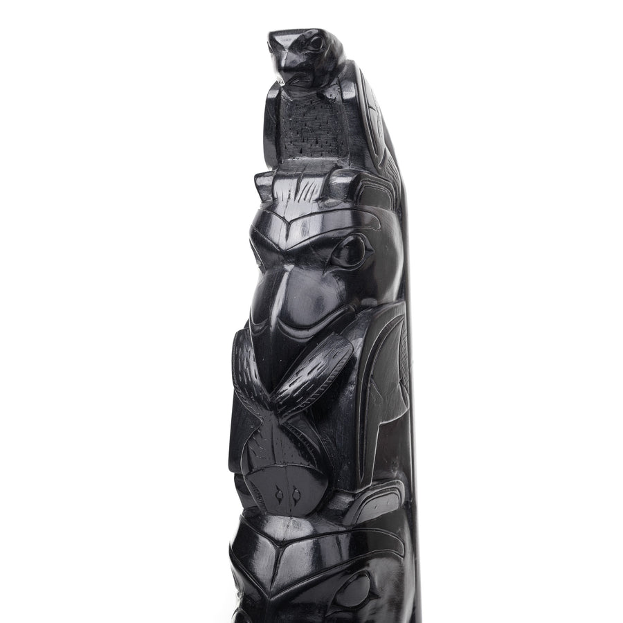 Eagle, Raven, Halibut, and Beaver - Argillite Pole
