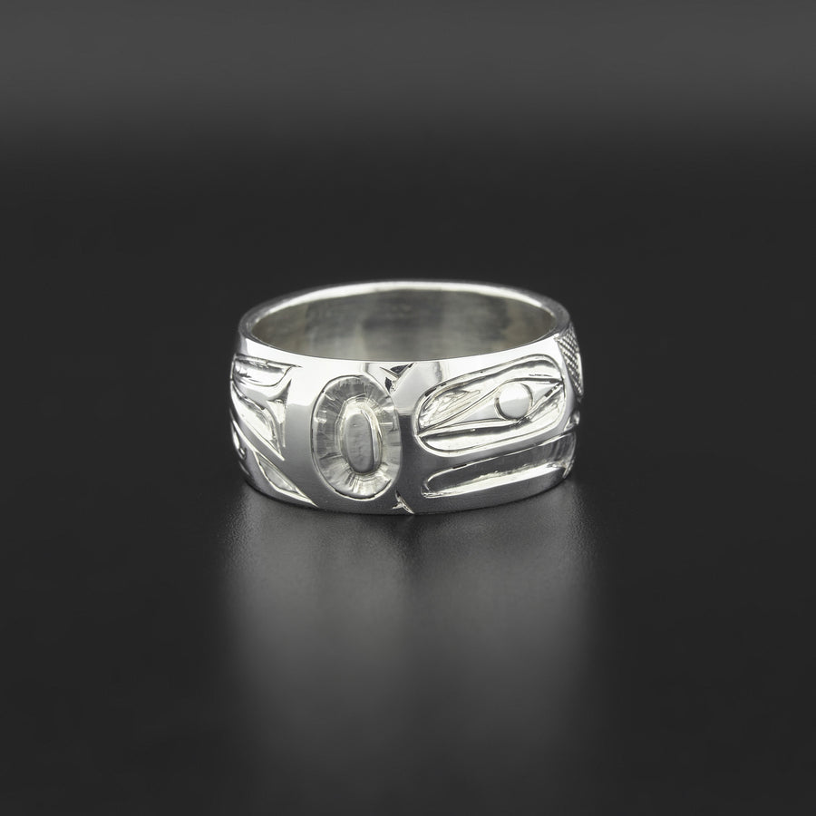 Eagle and Wolf - Silver Ring
