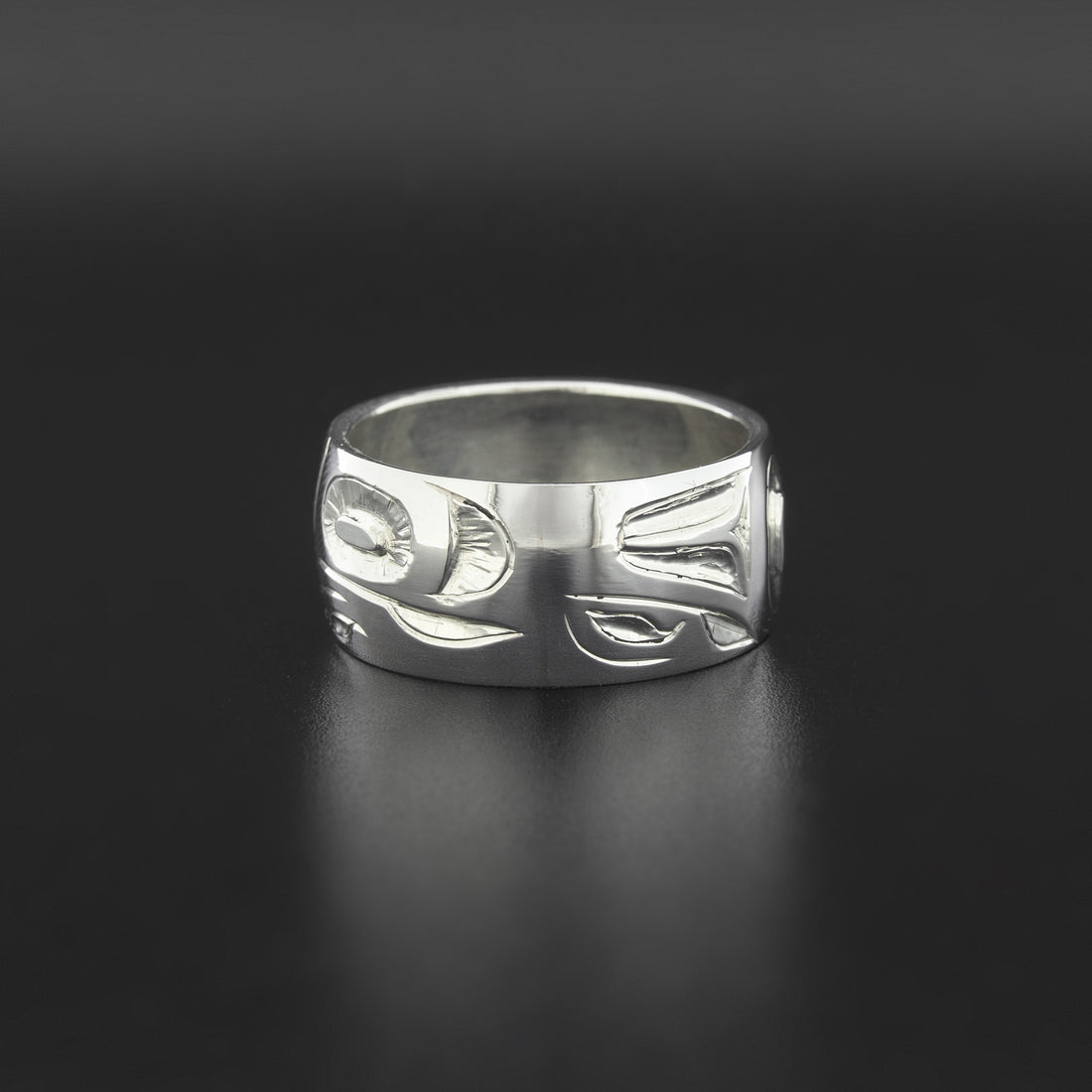 Eagle and Wolf - Silver Ring