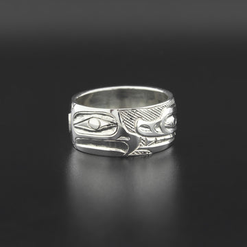 Eagle and Wolf - Silver Ring