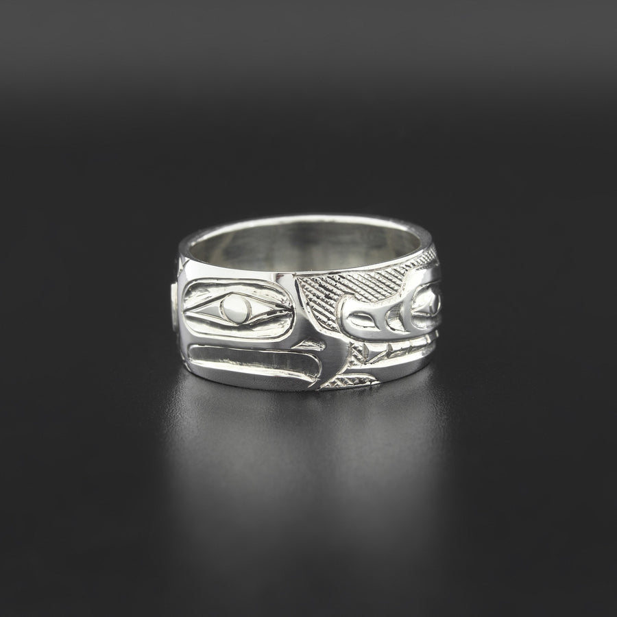 Eagle and Wolf - Silver Ring
