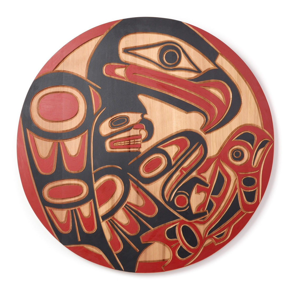 Eagle and Salmon - Red Cedar Panel