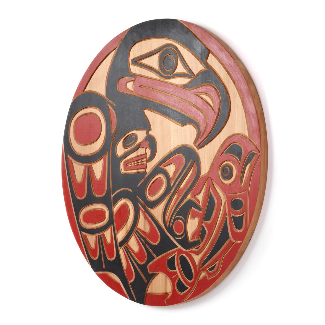 Eagle and Salmon - Red Cedar Panel