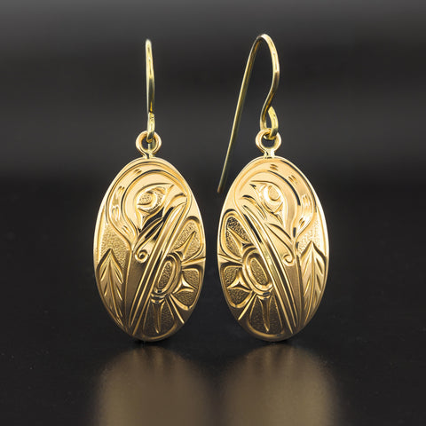 Hummingbird - 14k Gold Earrings